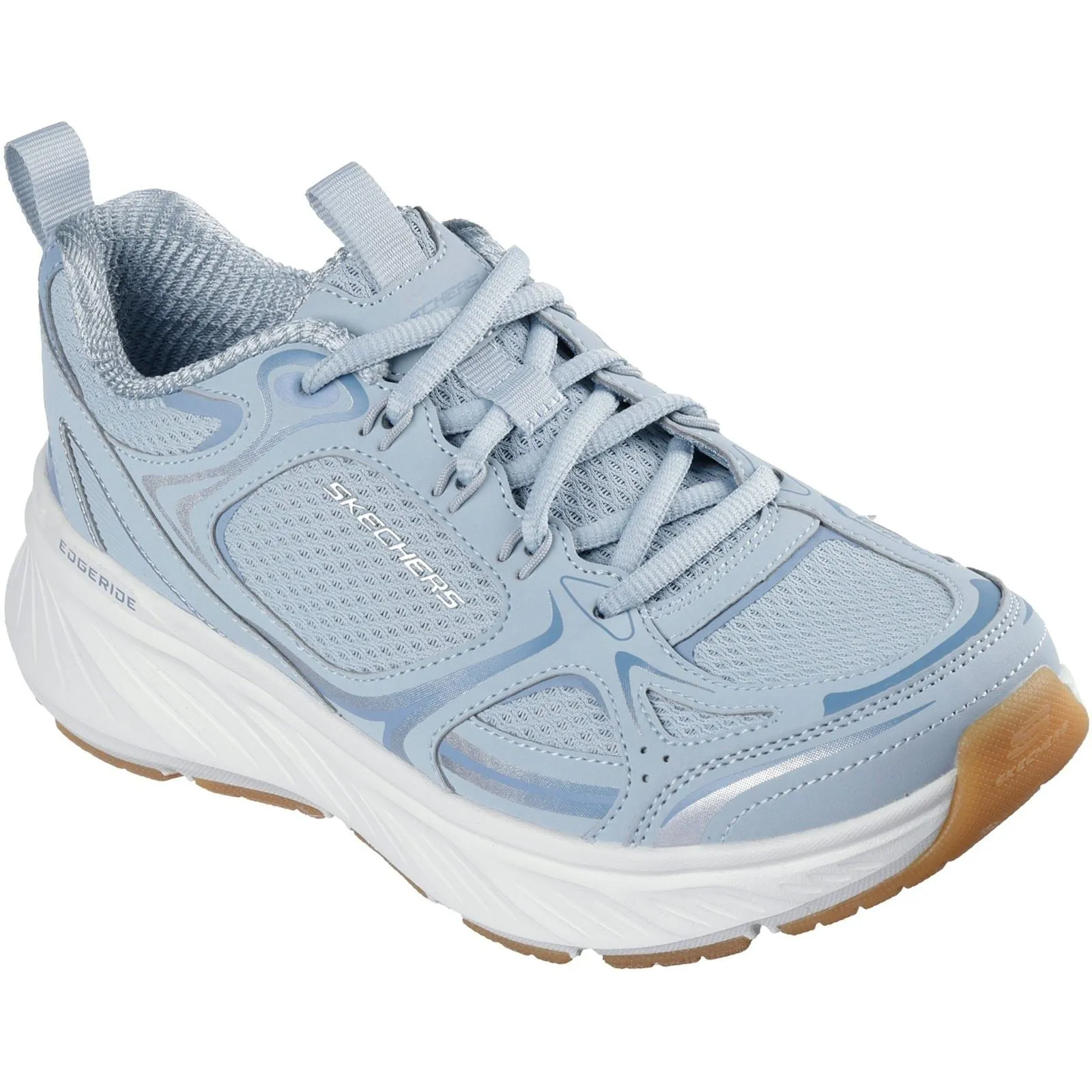 Women's Relaxed Fit Skechers 150475 Edgeride Silver Eclipse Sneakers