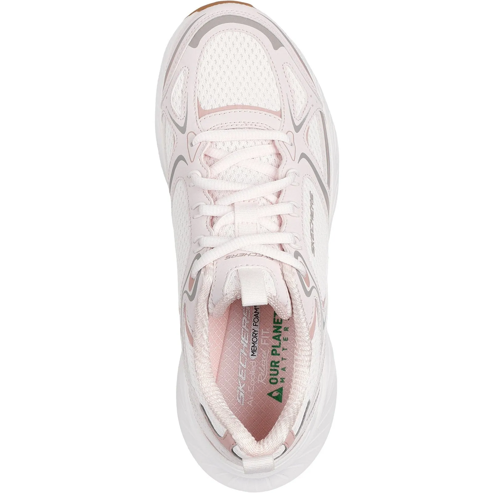 Women's Relaxed Fit Skechers 150475 Edgeride Silver Eclipse Sneakers