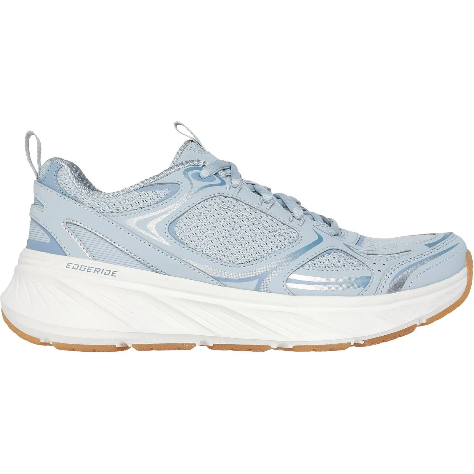 Women's Relaxed Fit Skechers 150475 Edgeride Silver Eclipse Sneakers
