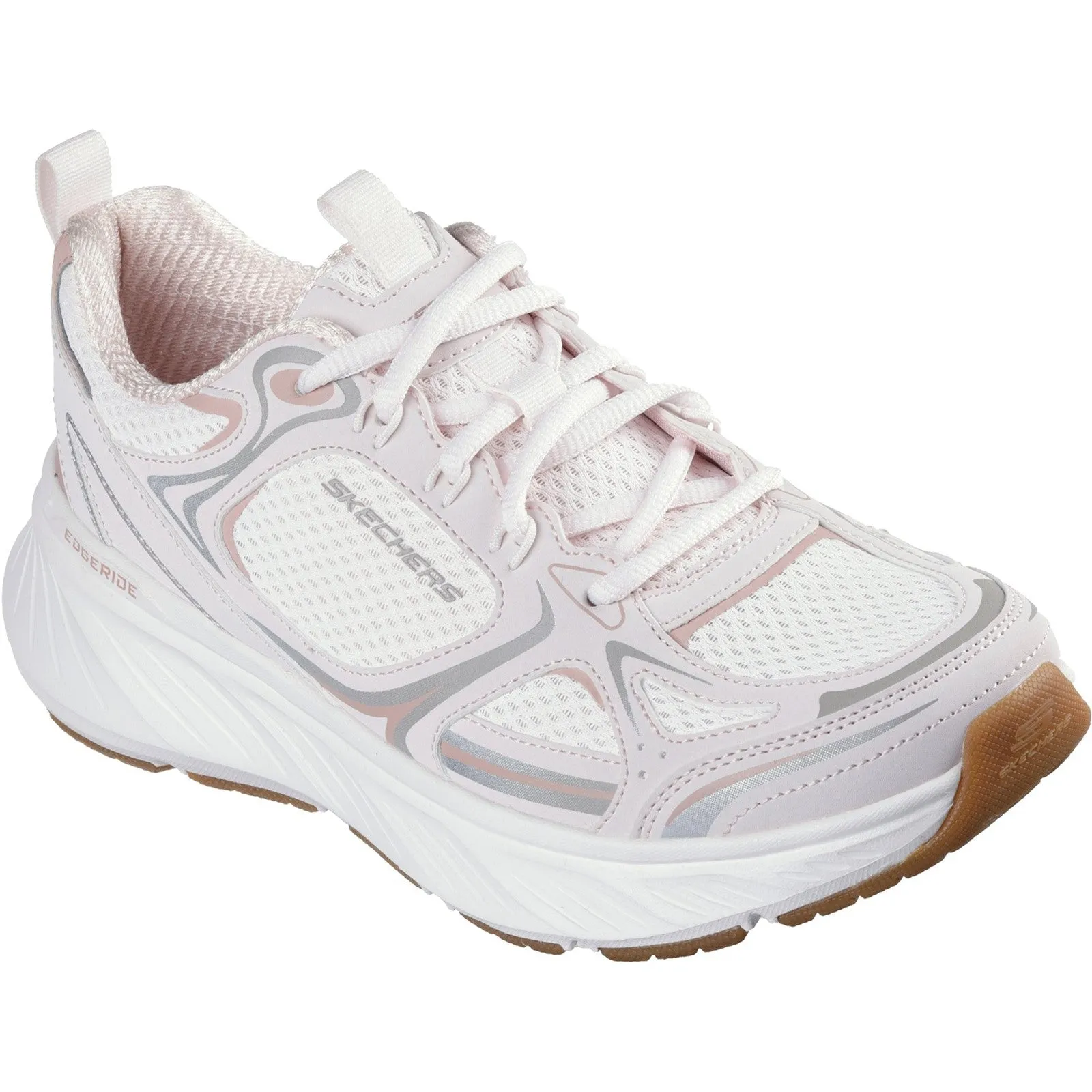 Women's Relaxed Fit Skechers 150475 Edgeride Silver Eclipse Sneakers