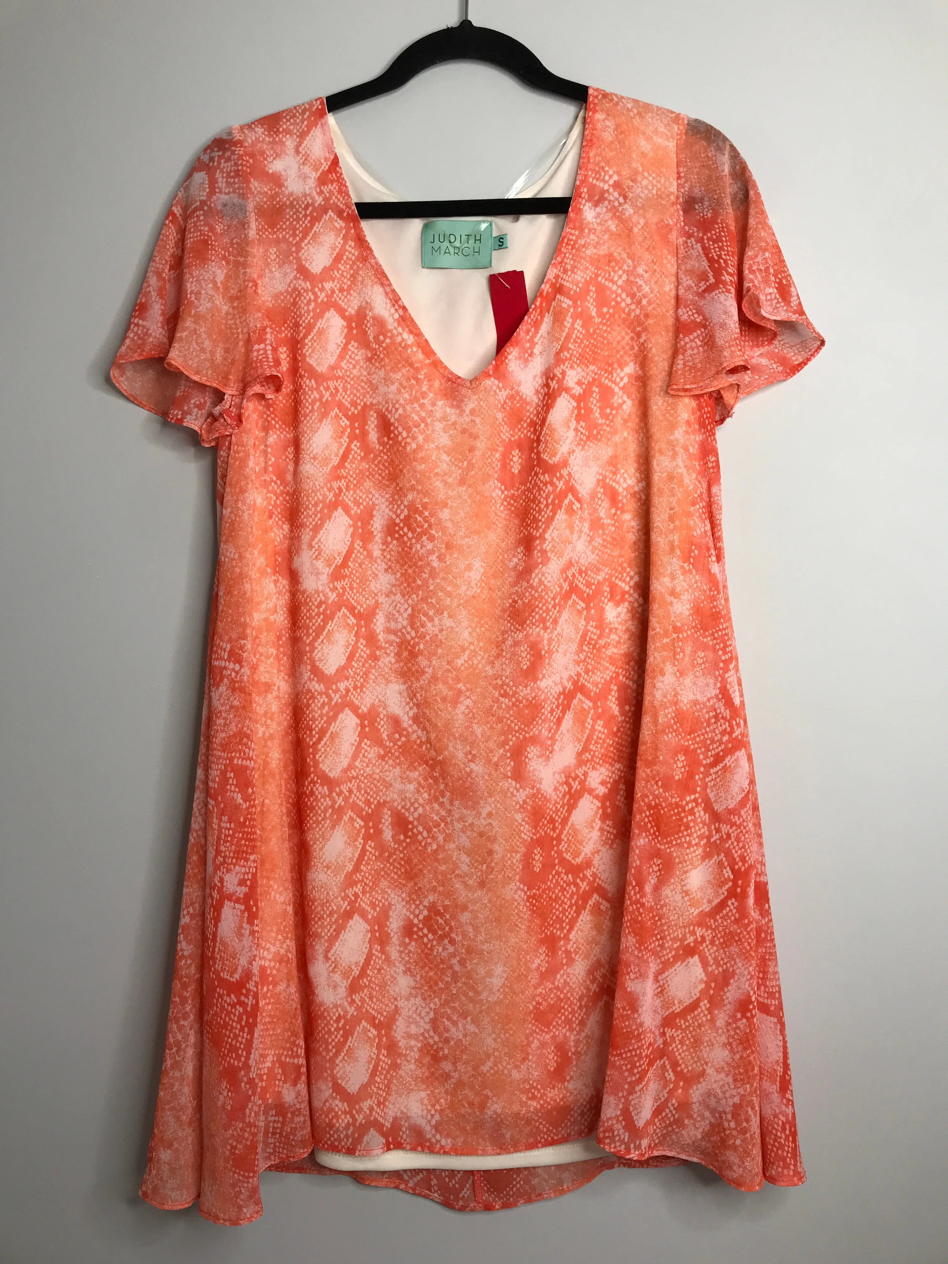 Womens Size Sm Misses Orange Judith March Dress