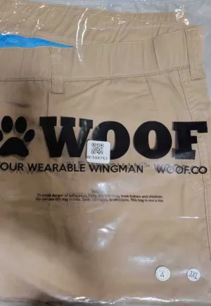 WOOF Commando-Safe Mesh-Lined Men's Short Chino Shorts - 4 inch - Classics,3xl