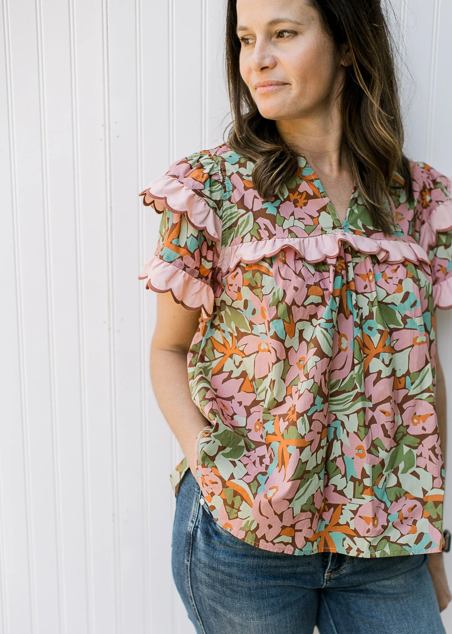 XZ Fancy and Fun Floral Top