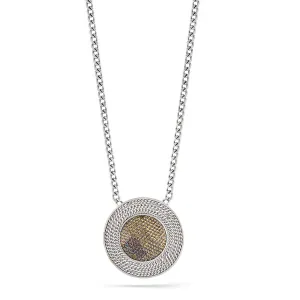 YELLOW STONE PENDANT NECKLACES #250GR1201 (1A15/10E3)