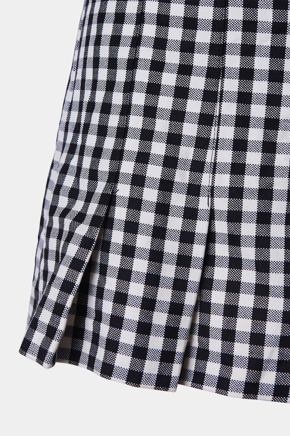 ZARA Black and White Check Skater Skirt