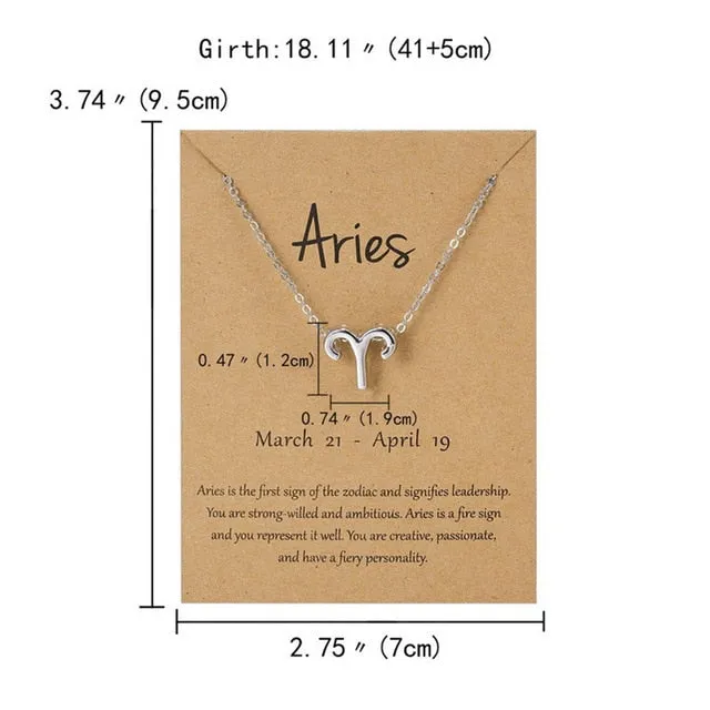 Zodiac Sign Pendant Necklace