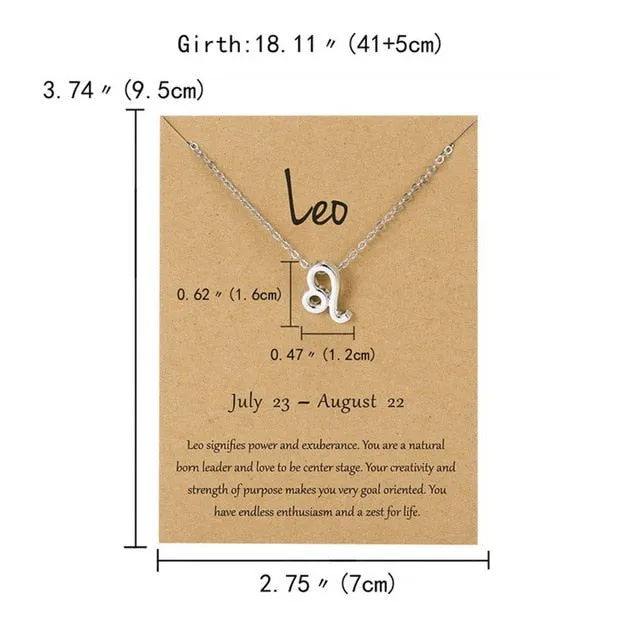 Zodiac Sign Pendant Necklace